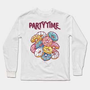 Donut Party Time Long Sleeve T-Shirt